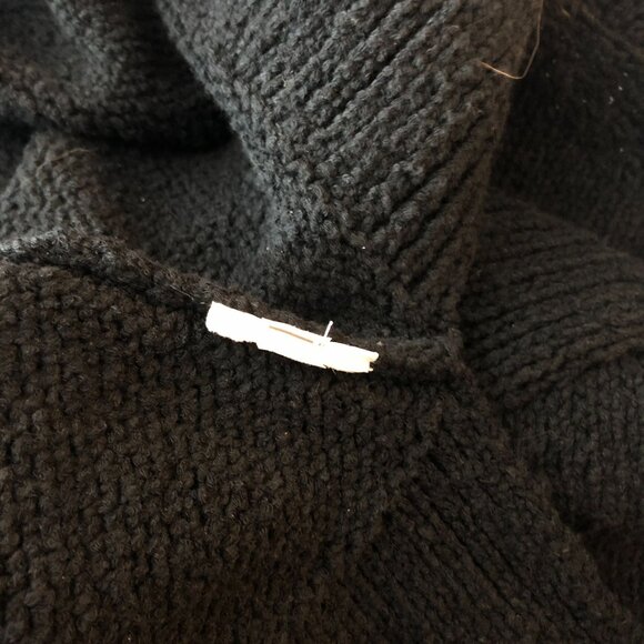 J Crew Marina Sweater In Textured Cotton Blend Chunky Knit Black XS - Picture 5 of 5